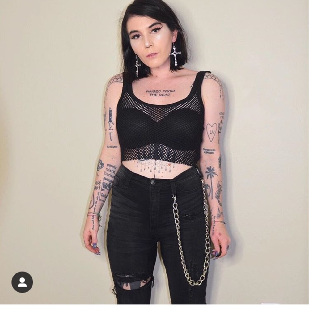 Fishnet crop top